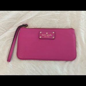 Hot pink Kate Spade large wallet